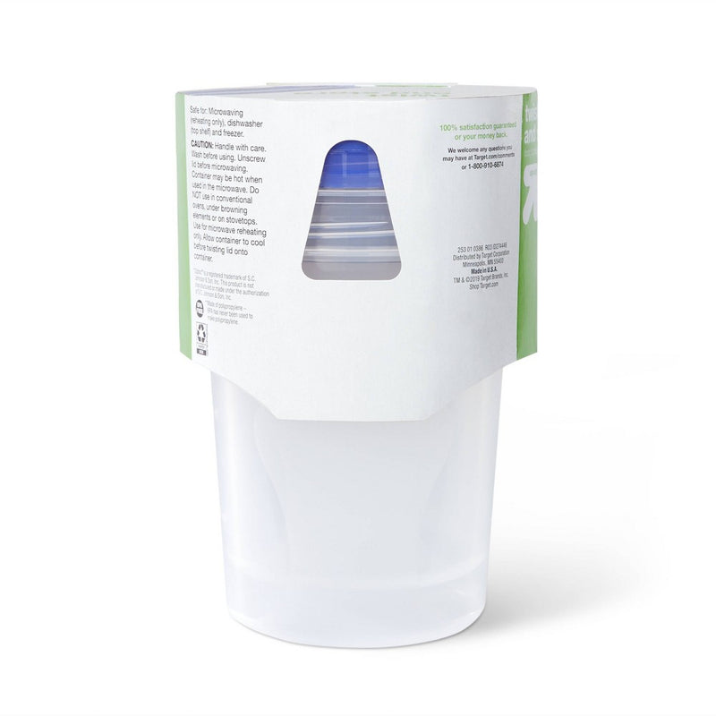 Twist and Store Large Round Food Storage Container - 2ct/32 fl oz - up & up