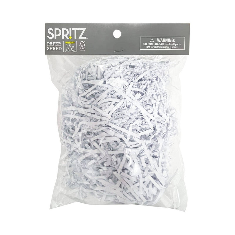 1.5oz Paper Shred Shredded Filler White - Spritz