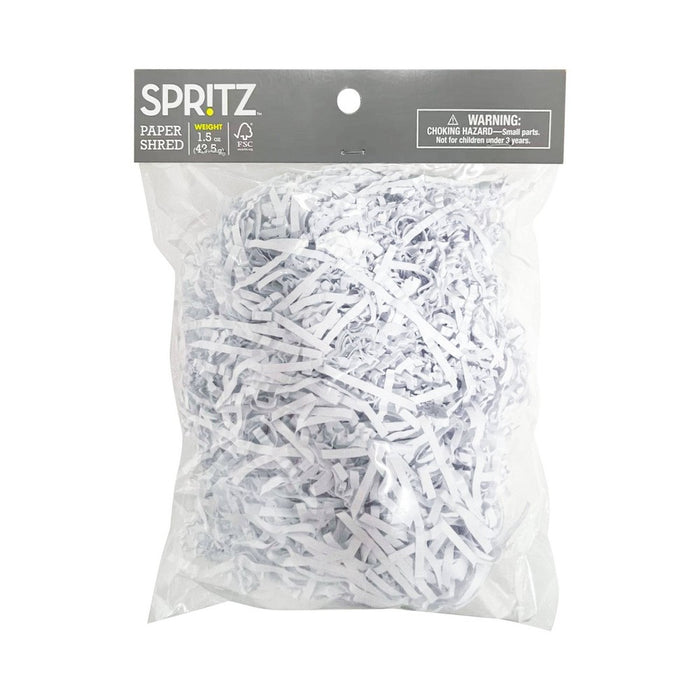 1.5oz Paper Shred Shredded Filler White - Spritz