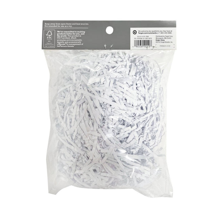 1.5oz Paper Shred Shredded Filler White - Spritz