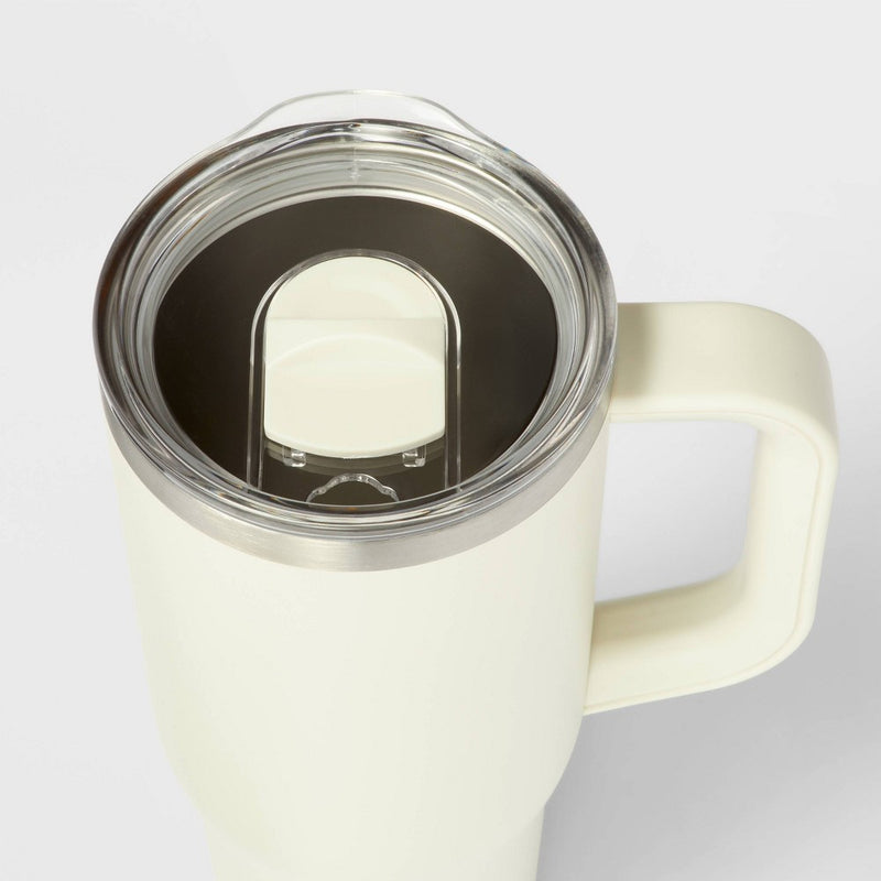 40oz Stainless Steel Straw Tumbler Cream - Embark