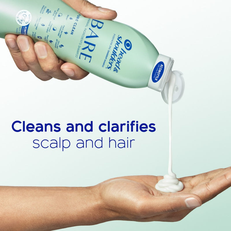 Head & Shoulders Bare Anti Dandruff Pure Clean Shampoo, Sulfate Free - 13.5 fl oz