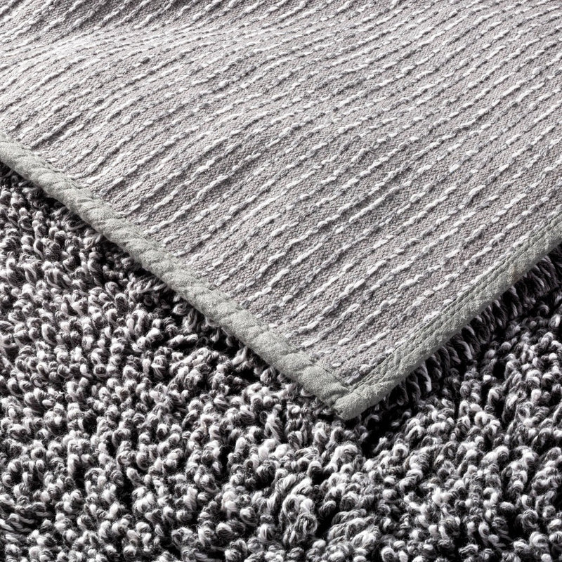 21"x34" Melange Looped Bath Rug Dark Gray - Casaluna