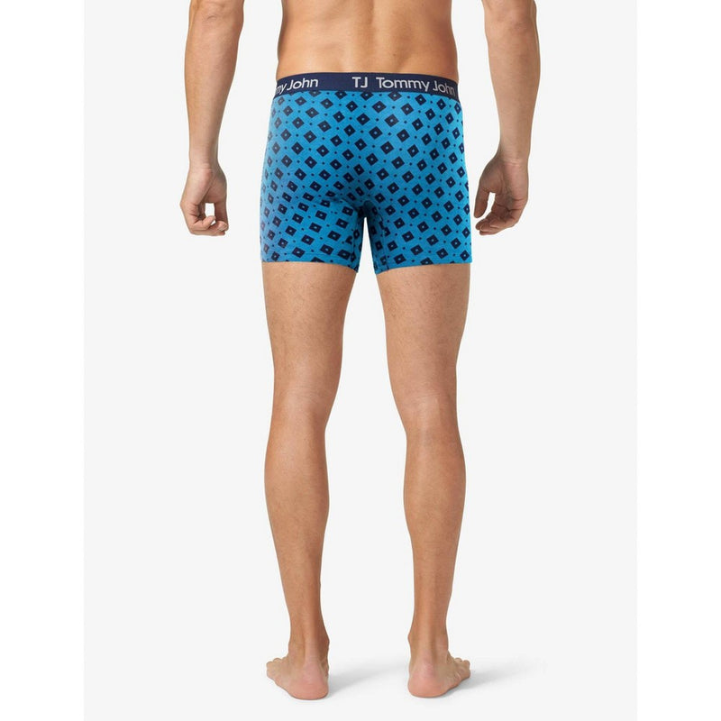 TJ | Tommy John Men's Diamond Print 4" Boxer Briefs 2pk - Blue XL