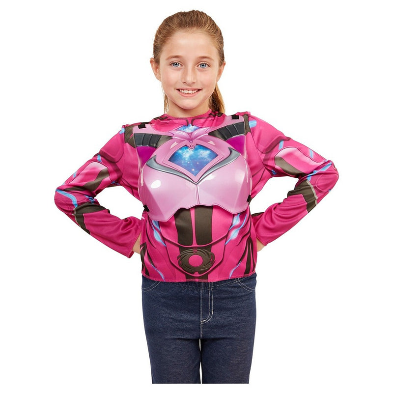 Power Rangers Pink Deluxe Ranger Dress Up Set with Light Up Chest Armor