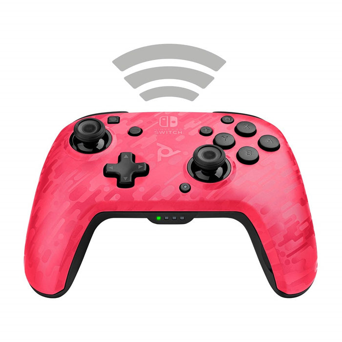 PDP Gaming Faceoff Deluxe Wireless Switch Pro Controller - Pink Camo / Camouflage -