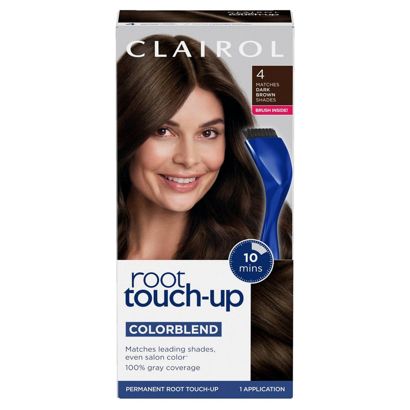 Clairol Root Touch-Up Permanent Hair Color - 4 Dark Brown - 1 kit