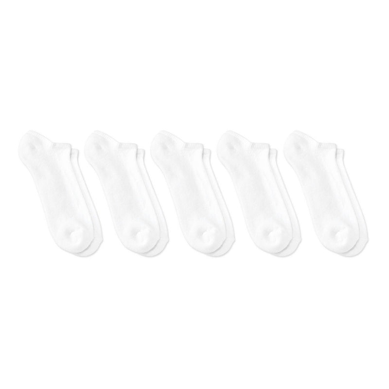Men's No Show Socks 5pk - Dealworthy White 6-12