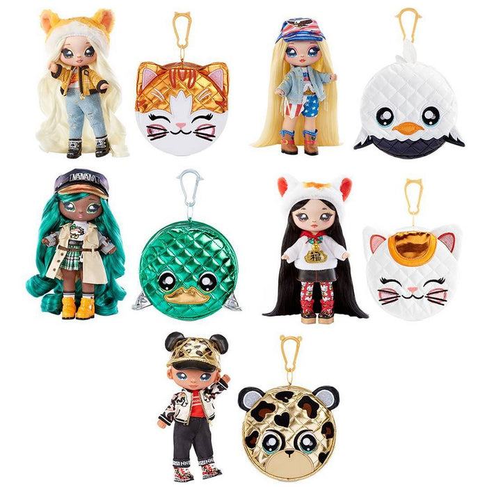 Na! Na! Na! Surprise Glam Series 2 Erika Featherton 2-in-1 7.5" Fashion Doll and Purse