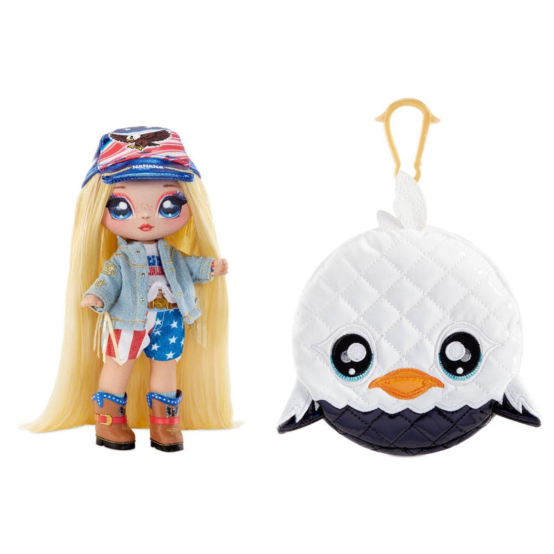 Na! Na! Na! Surprise Glam Series 2 Erika Featherton 2-in-1 7.5" Fashion Doll and Purse
