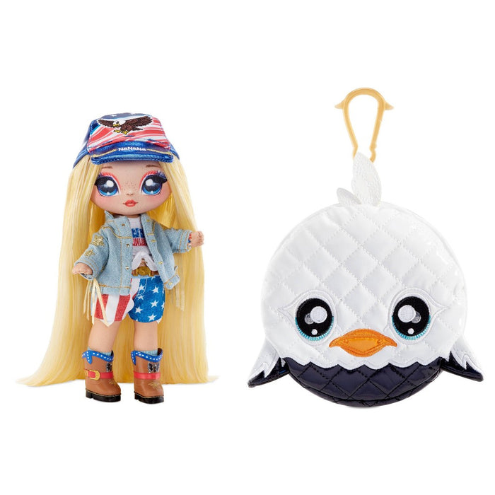 Na! Na! Na! Surprise Glam Series 2 Erika Featherton 2-in-1 7.5" Fashion Doll and Purse