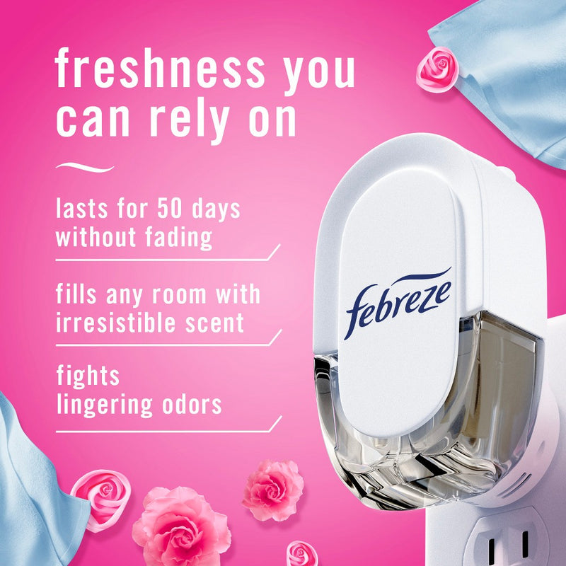 Febreze Odor-Fighting Fade Defy Plug Air Freshener Refill - Downy April Fresh - 0.87 fl oz/2pk