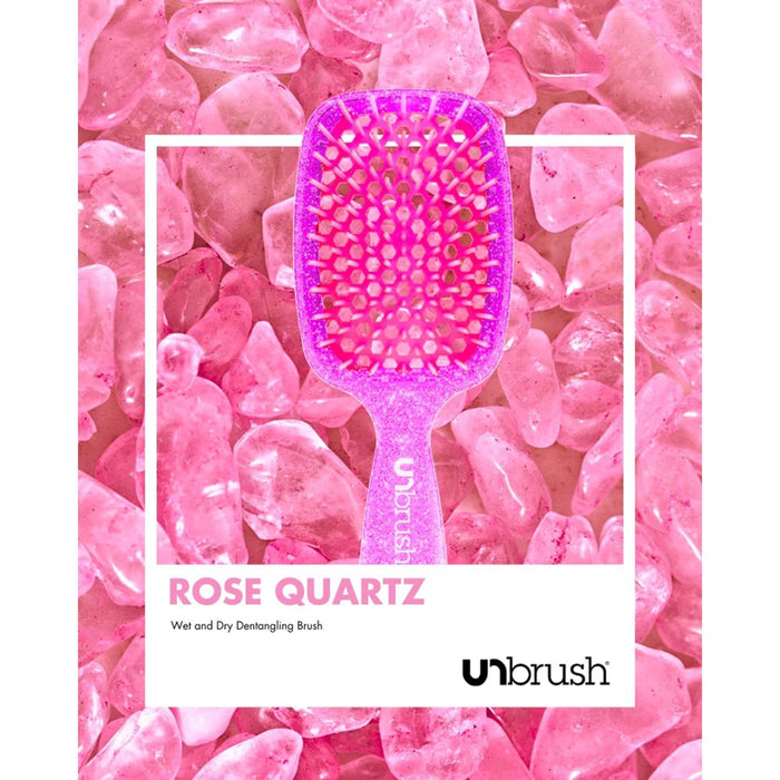UNbrush Detangler Hair Brush - Glitter Rose Quartz