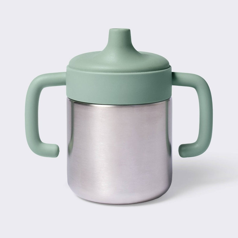 8oz Stainless Steel Sippy Cup - Green - Cloud Island