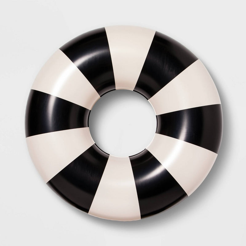 Inflatable Swim Tube Black Stripe - Sun Squad