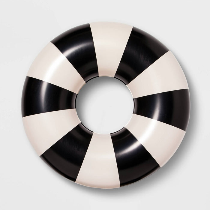Inflatable Swim Tube Black Stripe - Sun Squad