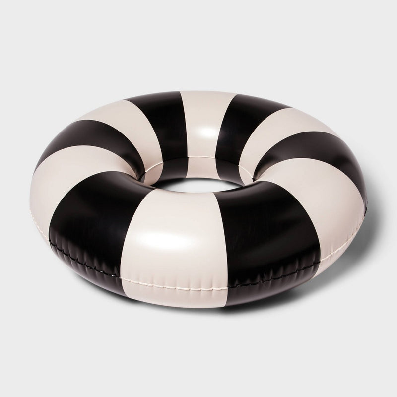 Inflatable Swim Tube Black Stripe - Sun Squad