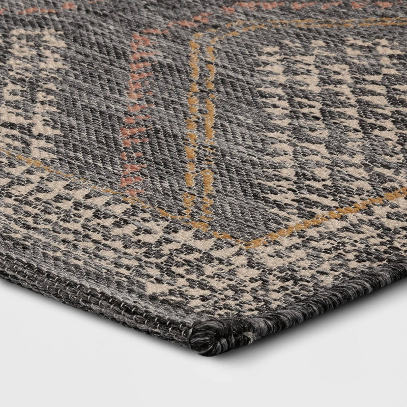 2'3"x3'9" Washable Tapestry Accent Rug Gray - Threshold (LOCAL PICKUP ONLY)
