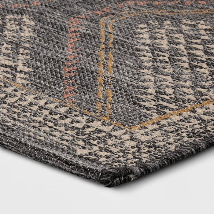 2'3"x3'9" Washable Tapestry Accent Rug Gray - Threshold