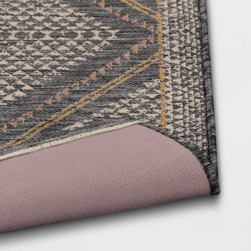 2'3"x3'9" Washable Tapestry Accent Rug Gray - Threshold (LOCAL PICKUP ONLY)
