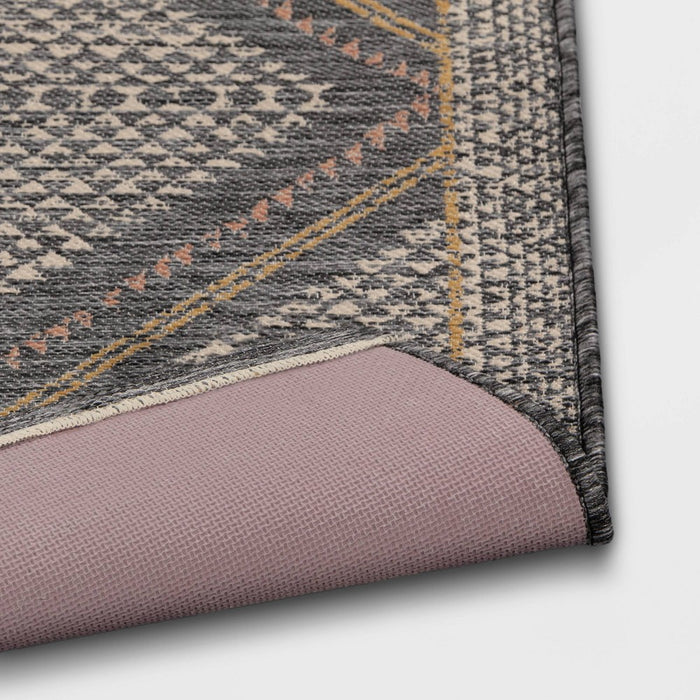 2'3"x3'9" Washable Tapestry Accent Rug Gray - Threshold