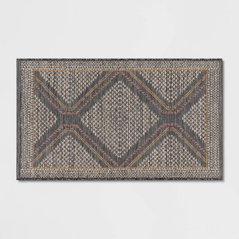 2'3"x3'9" Washable Tapestry Accent Rug Gray - Threshold (LOCAL PICKUP ONLY)