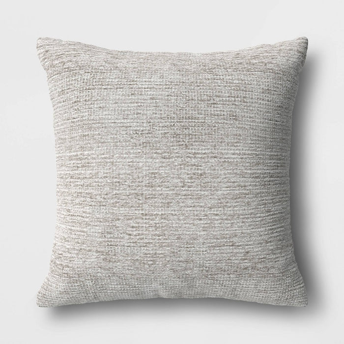 Checkerboard Woven Cotton Square Throw Pillow Gray - Room Essentials (LOCAL PICKUP ONLY)