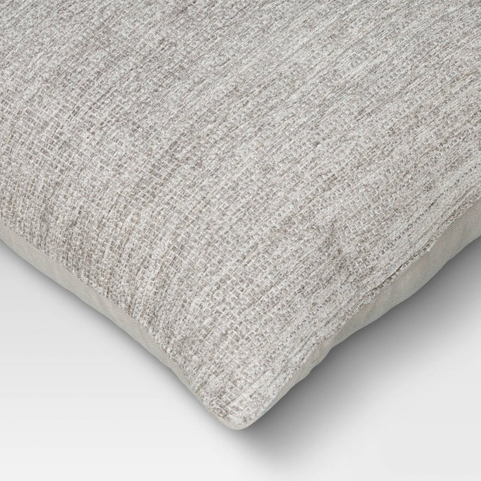 Checkerboard Woven Cotton Square Throw Pillow Gray - Room Essentials (LOCAL PICKUP ONLY)