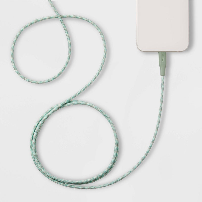 6' Lightning to USB-A Braided Cable - heyday Evergreen