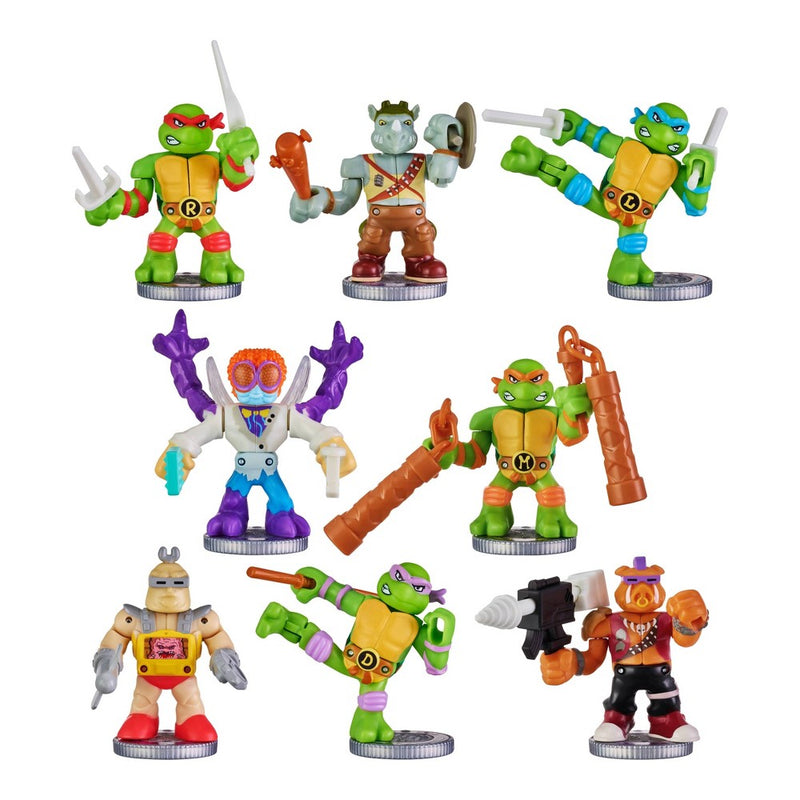 Akedo Teenage Mutant Ninja Turtles Leonardo vs Rocksteady Mini Figure Set - 2pk