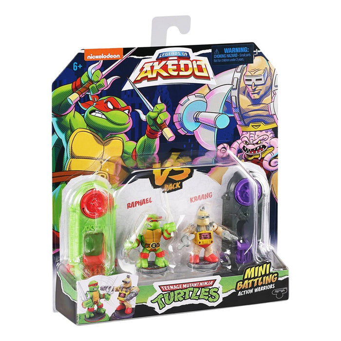 Akedo Teenage Mutant Ninja Turtles Raphael vs Kraang Mini Figure Set - 2pk