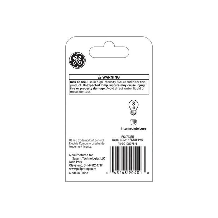 GE 40w High Intensity Light Bulb