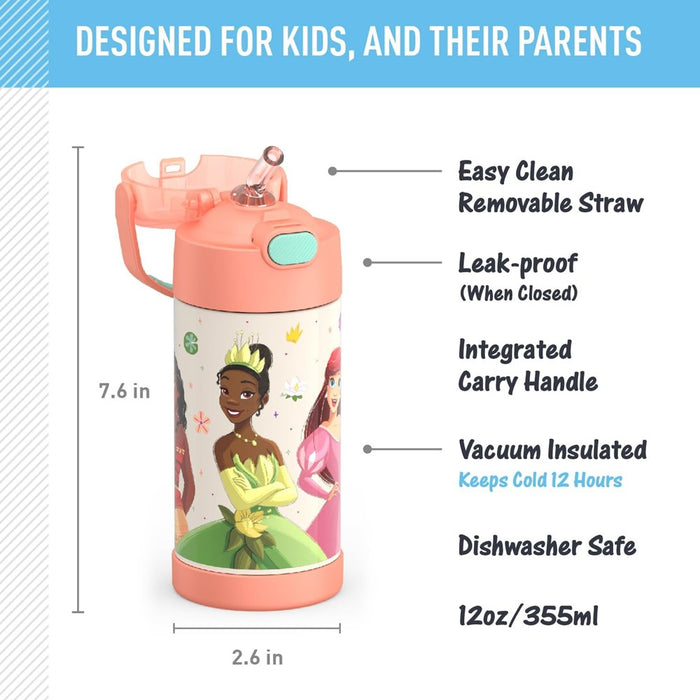 Thermos Kids' 12oz FUNtainer Stainless Steel Water Bottle - Princess