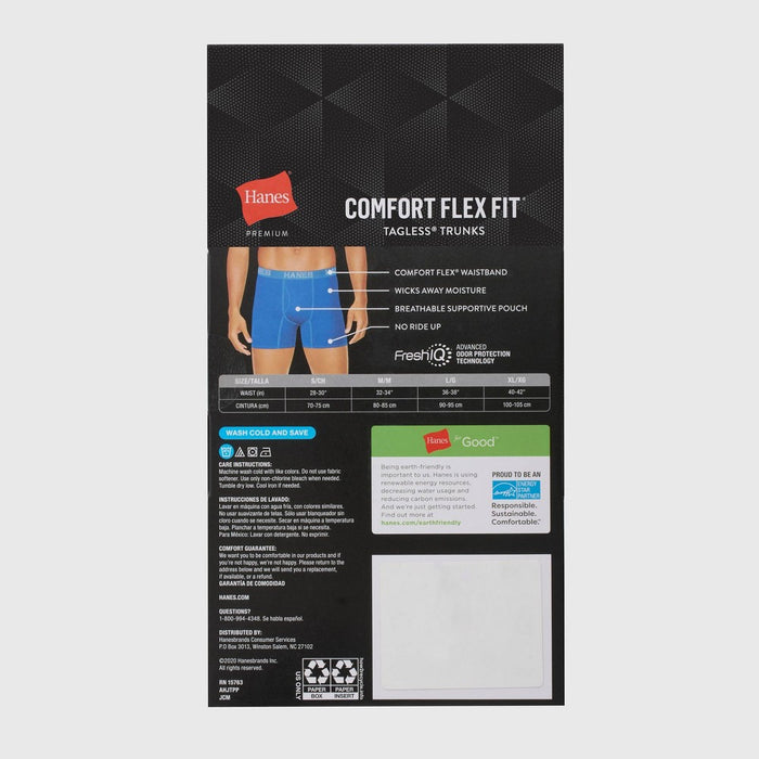 Hanes Premium Men's Comfort Flex Fit Trunks 3pk - Blue/Red XL