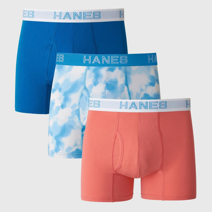 Hanes Premium Men's Comfort Flex Fit Trunks 3pk - Blue/Red XL