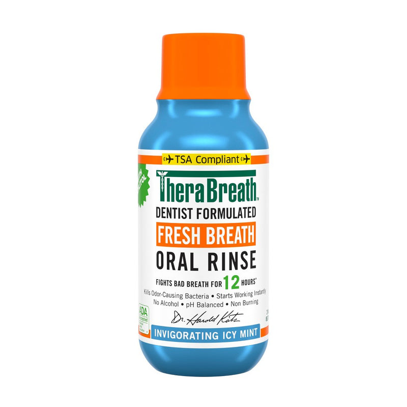 TheraBreath Fresh Breath Mouthwash Alcohol-Free - Icy Mint - 3 fl oz