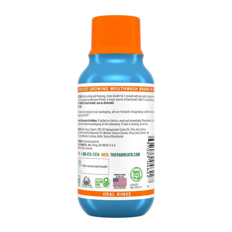 TheraBreath Fresh Breath Mouthwash Alcohol-Free - Icy Mint - 3 fl oz