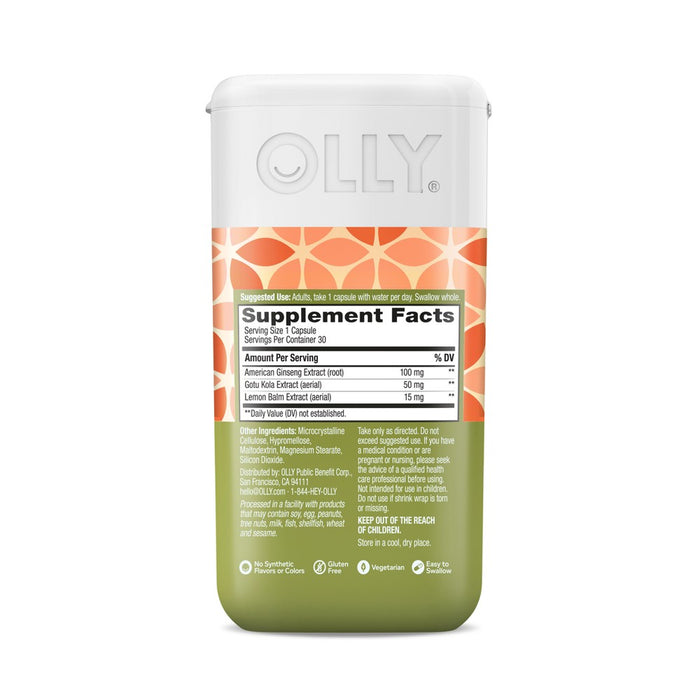 OLLY Plant Powered Focus Adaptogens Capsules - 30ct