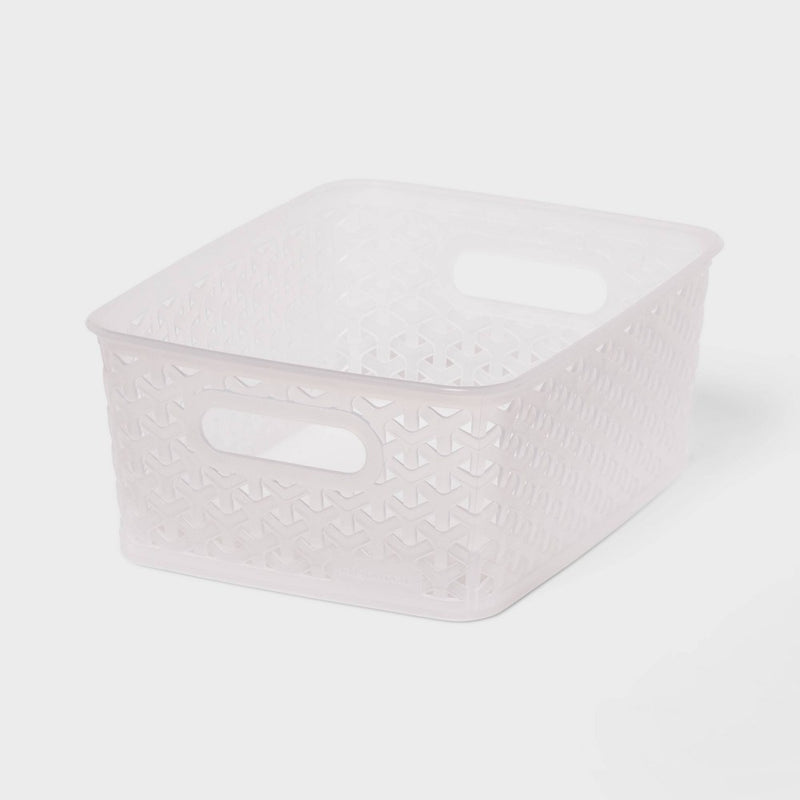 Y-Weave Small Decorative Storage Basket Translucent - Brightroom