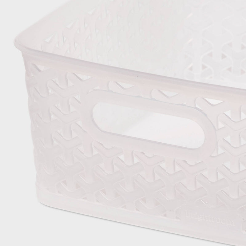 Y-Weave Small Decorative Storage Basket Translucent - Brightroom