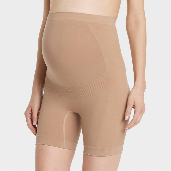Shapewear Bike Shorts Maternity - Isabel Maternity by Ingrid & Isabel Taupe XS