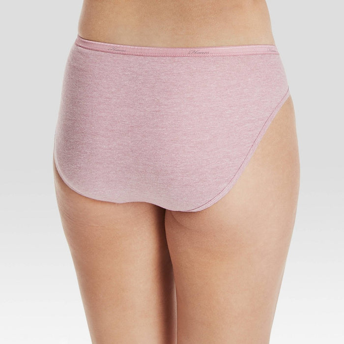 Hanes Women's 6pk Hi-Cut Underwear PP43WB - Blue/Purple/White 10