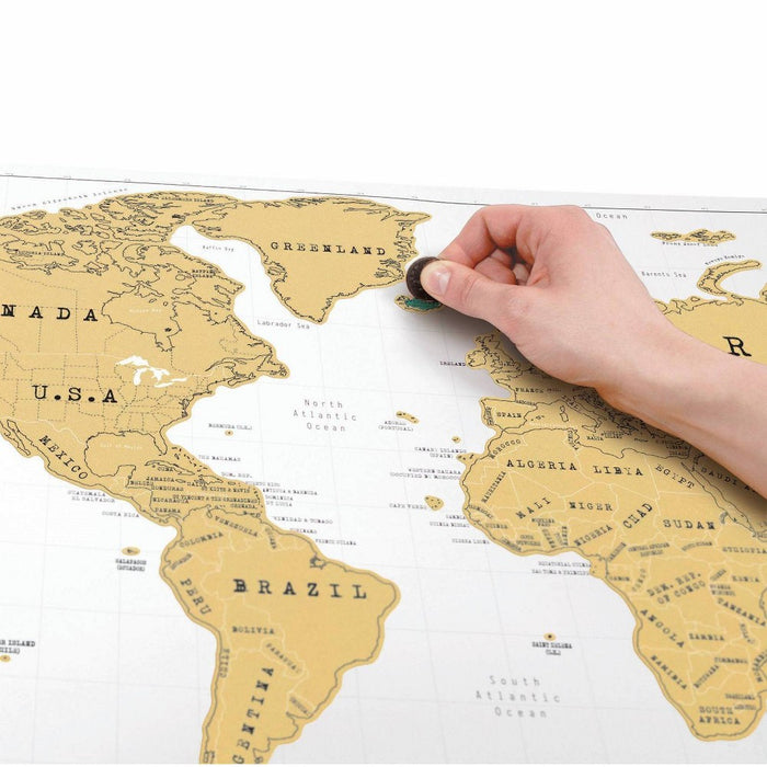 White Scratch Off Map