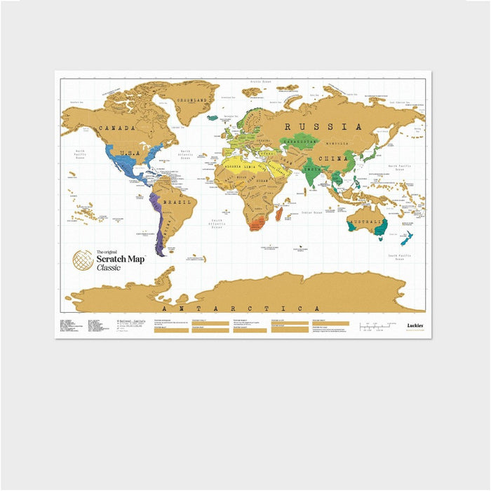 White Scratch Off Map