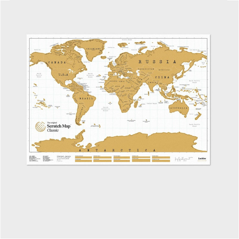 White Scratch Off Map