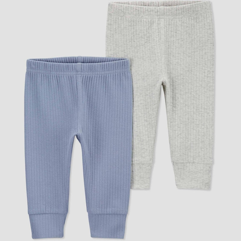 Carter's Just One You Baby Boys' 2pk Pants - Blue/Gray 12M