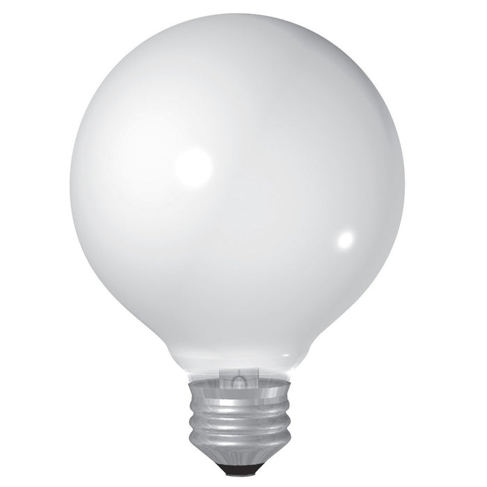 GE 25w 4pk G25 Incandescent Light Bulb White