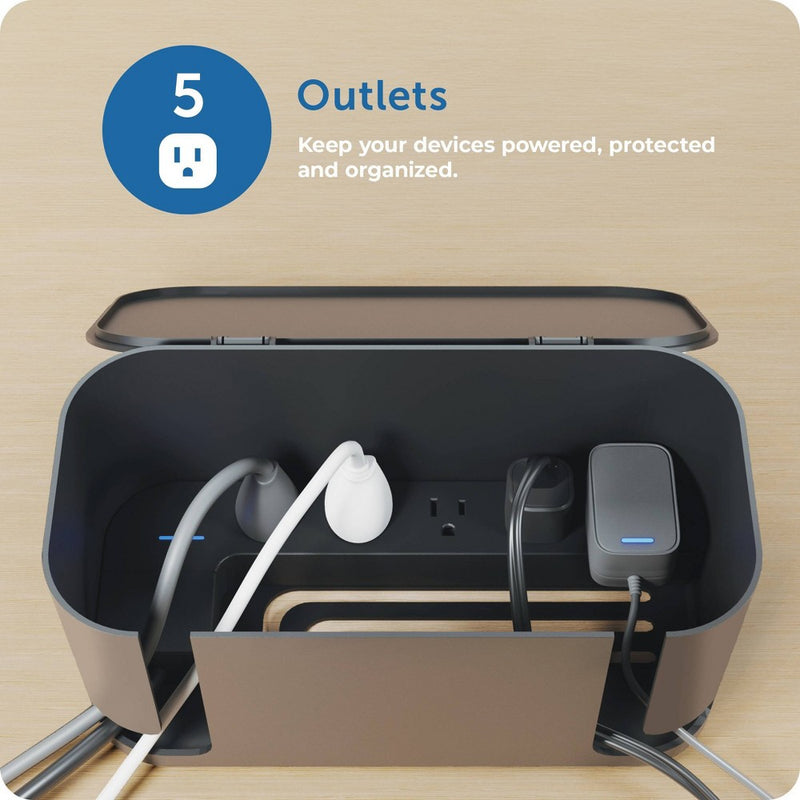 Globe Electric Cord Management Box Black