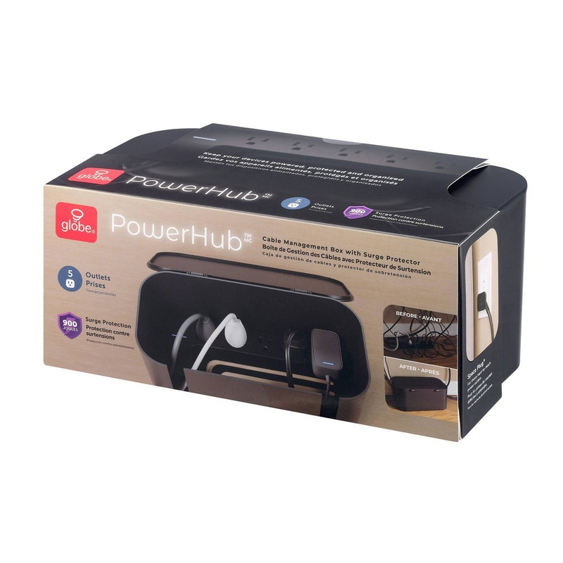 Globe Electric Cord Management Box Black