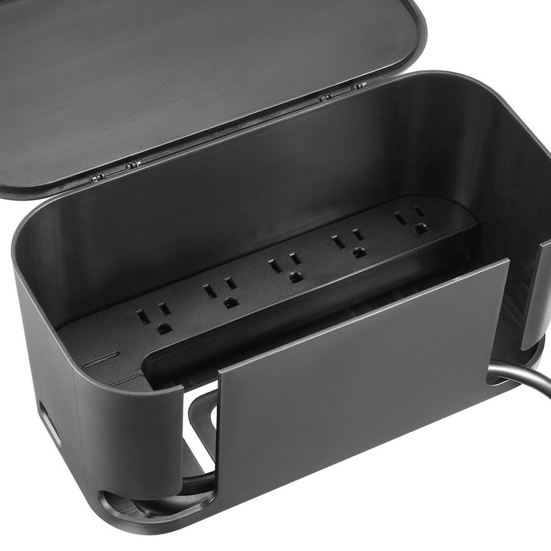 Globe Electric Cord Management Box Black
